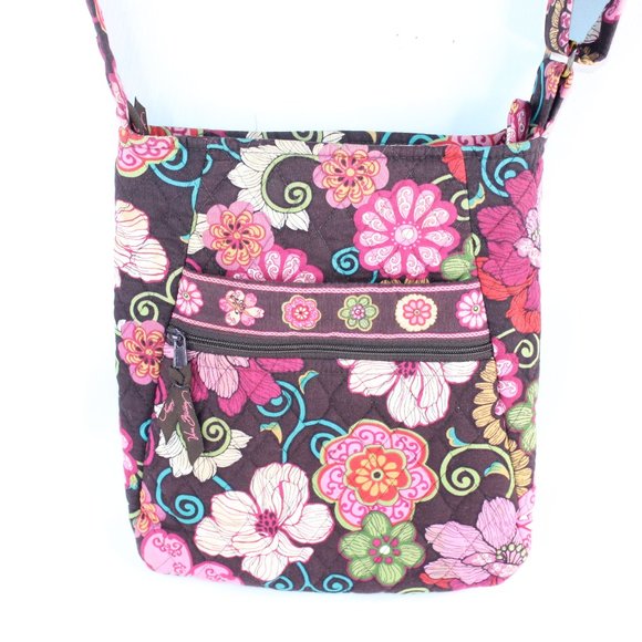 Vera Bradley Mod Floral Pink Hipster Crossbody Purse #164 - Picture 3 of 5